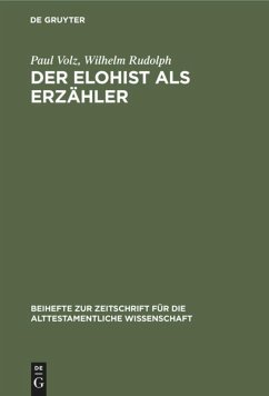 Cover Der Elohist als Erzähler