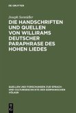 Die Handschriften und Quellen von Willirams deutscher Paraphrase des Hohen Liedes