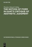 The notion of form in Kant's Critique of aesthetic judgment