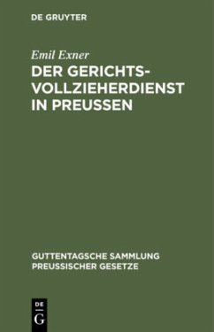 Cover Der Gerichtsvollzieherdienst in Preußen