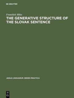 The generative structure of the Slovak sentence - Miko, Frantisek