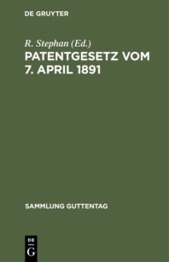 Patentgesetz vom 7. April 1891