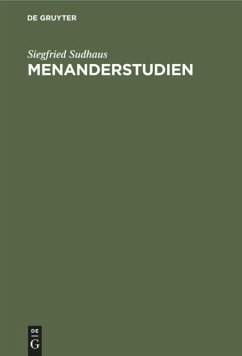Menanderstudien - Sudhaus, Siegfried
