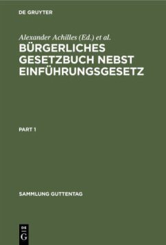 Bürgerliches Gesetzbuch nebst Einführungsgesetz