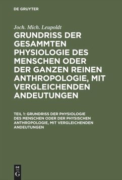 Grundriß der Physiologie des Menschen oder der physischen Anthropologie, mit vergleichenden Andeutungen - Leupoldt, Joh. Mich.