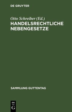 Cover Handelsrechtliche Nebengesetze