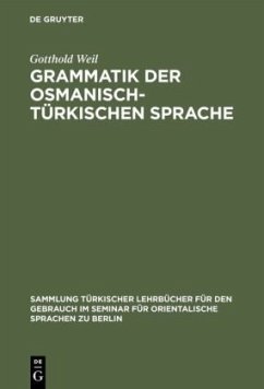 Grammatik der osmanisch-türkischen Sprache - Weil, Gotthold