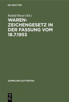 Warenzeichengesetz in der Fassung vom 18.7.1953