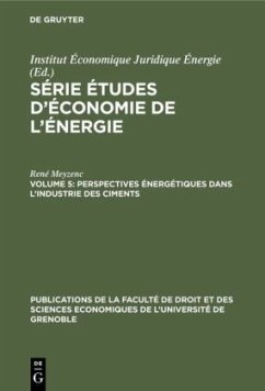 Perspectives énergétiques dans l'industrie des ciments - Meyzenc, René