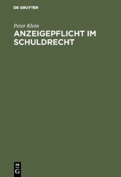 Cover Anzeigepflicht im Schuldrecht