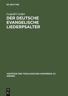 Der deutsche evangelische Liederpsalter - Cordier, Leopold