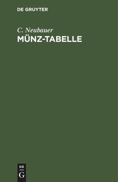 Münz-Tabelle - Neubauer, C.