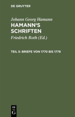 Briefe von 1770 bis 1778 - Hamann, Johann Georg