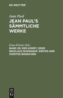 Cover Der Komet, oder Nikolaus Marggraf. Erstes und zweites Bändchen
