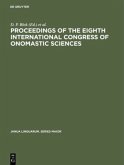 Proceedings of the Eighth International Congress of Onomastic Sciences