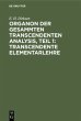 Organon der gesammten transcendenten... - Bild 1
