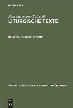 Liturgische Texte - Lietzmann, Hans