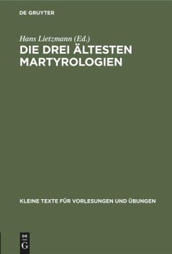 Cover Die drei ältesten Martyrologien