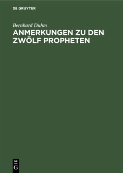 Anmerkungen zu den zwölf Propheten - Duhm, Bernhard