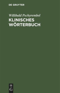 Cover Klinisches Wörterbuch