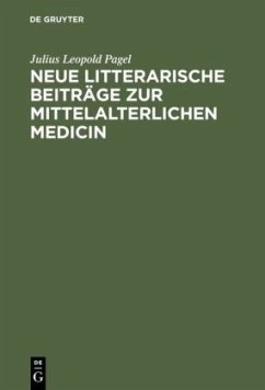 Cover Neue litterarische Beiträge zur mittelalterlichen Medicin