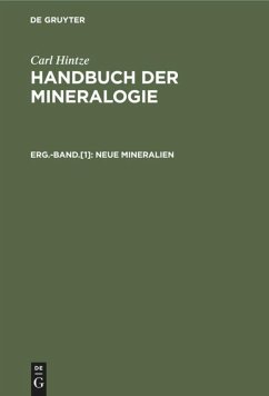 Neue Mineralien - Hintze, Carl