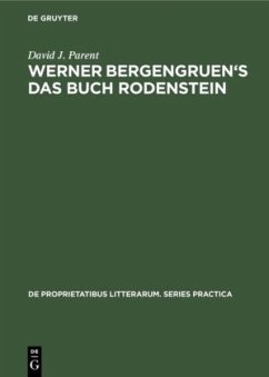 Werner Bergengruen's Das Buch Rodenstein - Parent, David J.