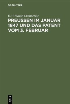 Preußen im Januar 1847 und das Patent vom 3. Februar - Bülow-Cummerow, Ernst von