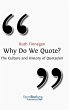 Why Do We Quote? the Culture and... - Bild 1