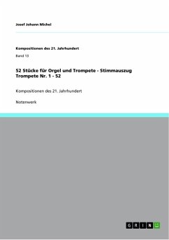 52 Stücke für Orgel und Trompete - Stimmauszug Trompete Nr. 1 - 52