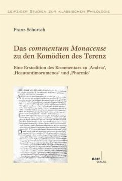 Das commentum Monacense zu den Komödien des Terenz - Schorsch, Franz