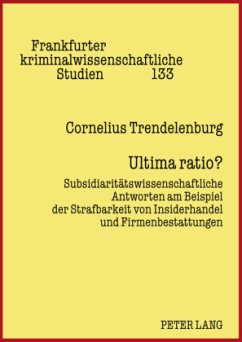 Ultima ratio? - Trendelenburg, Cornelius