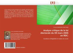 Analyse critique de la loi électorale du 09 mars 2006 en RDC: - BAHININWA MAKYAMBE, François