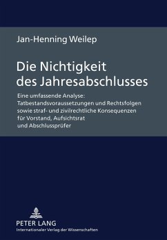 Die Nichtigkeit des Jahresabschlusses - Weilep, Jan-Henning