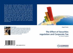 The Effect of Securities regulation and Corporate Tax