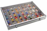 Sammelvitrine Alu mit 45 Fächern