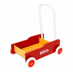 BRIO 31350 Lauflernwagen Rot-Gelb - Der schwedische Klassiker für Kinder ab 9 Monaten - Verstellbarer Handgriff zum Anpa