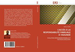 Cover L''ACCÈS À LA RESPONSABILITÉ FAMILIALE À YAOUNDÉ