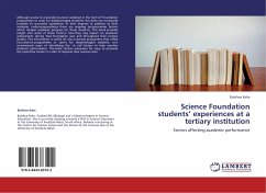 Science Foundation students¿ experiences at a tertiary institution