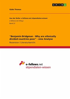 "Benjamin Bridgman - Why are ethnically divided countries poor" - eine Analyse