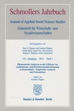Cover Ökonomische Analysen zu den Effekten von Aufsichtsrats- und Betriebsratsmitbestimmung in Deutschland - Empirische Analysen mit Firmendaten.