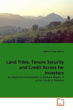 Land Titles, Tenure Security and Credit Access for Investors - Adamu, Zelalem Yirga