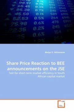 Share Price Reaction to BEE announcements on the JSE - Nthoesane, Meiya G.