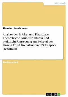 Analyse der Erfolgs- und Finanzlage: Theoretische Grundstrukturen und praktische Umsetzung am Beispiel der Firmen Royal Greenland und Pickenpack (Icelandic) - Landsmann, Thorsten
