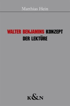 Walter Benjamins Konzept der Lektüre - Hein, Matthias