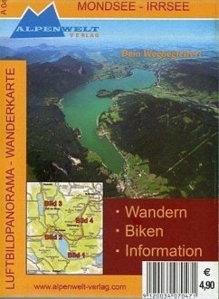 Alpenwelt Luftbildpanorama & Wanderkarte Mondsee, Irrsee