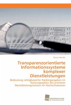 Transparenzorientierte Informationssysteme komplexer Dienstleistungen - Hensler, Bruno