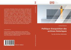 Cover Politique d'acquisition des archives historiques
