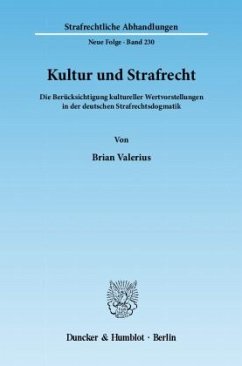 Kultur und Strafrecht. - Valerius, Brian