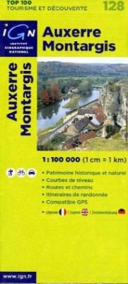 Cover IGN Karte, Tourisme et découverte Auxerre, Montargis
